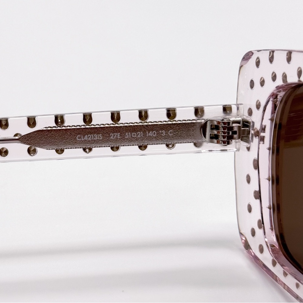 NEW CELINE CL4213IS 27E SUNGLASSES PINK BROWN SQUARE WOMEN CELINE EYEWEAR - Picture 10 of 11